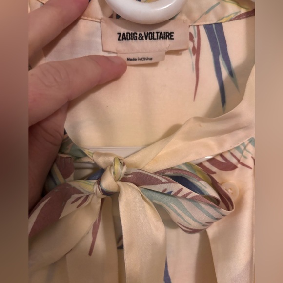 Zadig & Voltaire Cream Floral Blouse - Picture 3 of 3